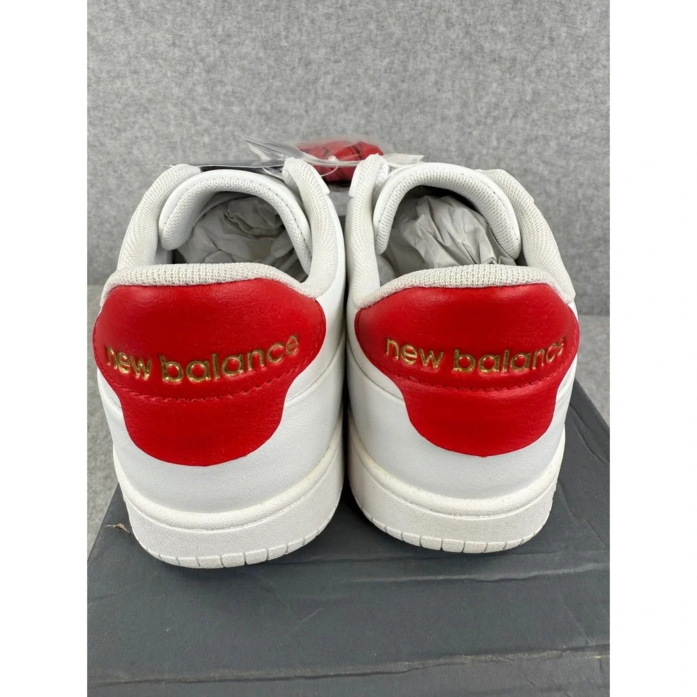 New Balance CTALYMSK White Red Leather Sneakers Mens Size‎ 7 Lifestyle Shoes